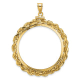33 mm 14k Yellow Gold coin bezel for 32.7 mm Coin