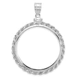 33 mm 14k White Gold coin bezel for 32.7 mm Coin