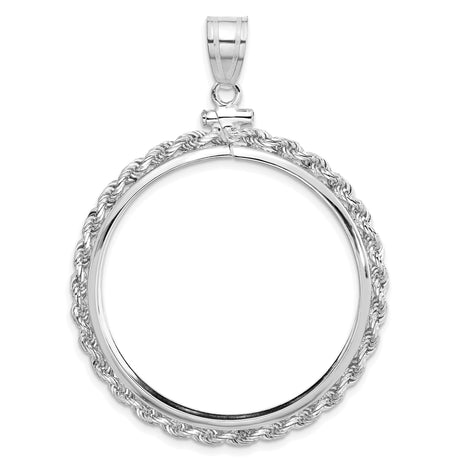 33 mm 14k White Gold coin bezel for 32.7 mm Coin
