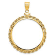 33 mm 14k Yellow Gold coin bezel for 32.7 mm Coin