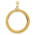 33 mm 10k Yellow Gold coin bezel for 32.7 mm Coin