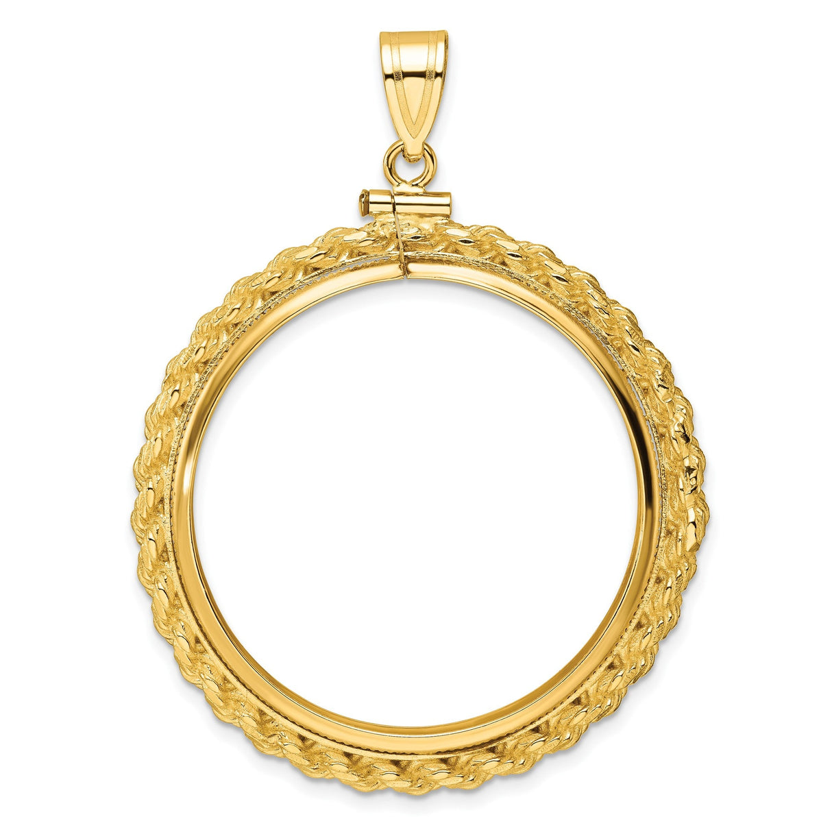 33 mm 10k Yellow Gold coin bezel for 32.7 mm Coin