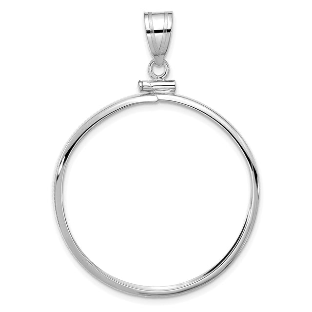 33 mm 14k White Gold coin bezel for 32.7 mm Coin