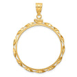 33 mm 14k Yellow Gold coin bezel for 32.7 mm Coin