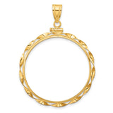 33 mm 14k Yellow Gold coin bezel for 32.7 mm Coin