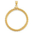 33 mm 14k Yellow Gold coin bezel for 32.7 mm Coin