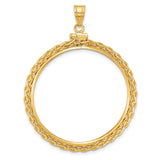 33 mm 14k Yellow Gold coin bezel for 32.7 mm Coin