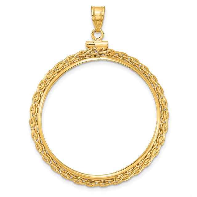 33 mm 14k Yellow Gold coin bezel for 32.7 mm Coin