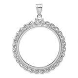33 mm 14k White Gold coin bezel for 32.7 mm Coin