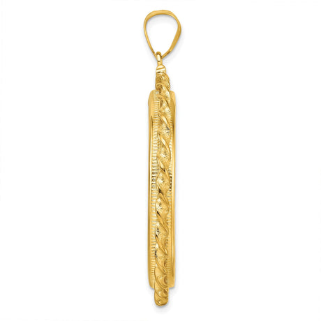 33 mm 14k Yellow Gold coin bezel for 32.7 mm Coin — alternate view