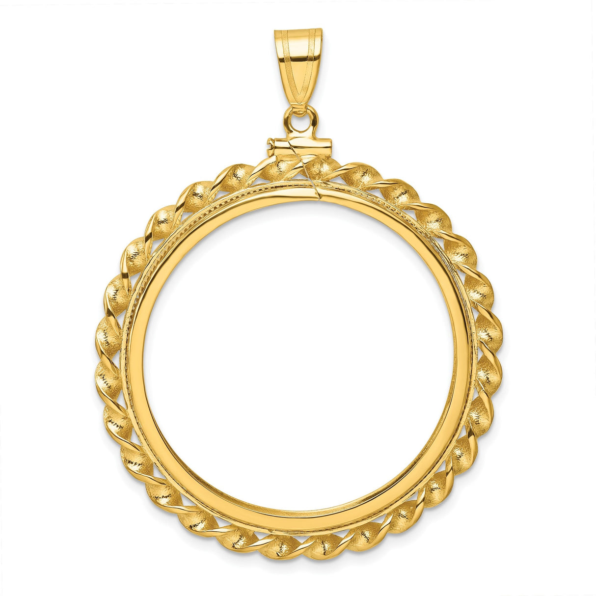 33 mm 14k Yellow Gold coin bezel for 32.7 mm Coin