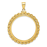 33 mm 14k Yellow Gold coin bezel for 32.7 mm Coin