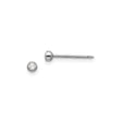 14k White Gold Diamond Stud Earring, Bezel Set Round Cut, Minimalist Modern Style for Women