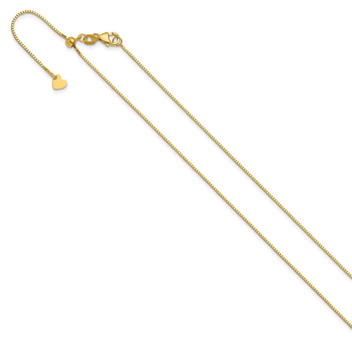 14K Yellow Gold 0.8 mm Box Chain Necklace, Polished