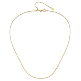 14K Yellow Gold 0.8 mm Box Chain Necklace, Polished alternate angle
