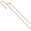 14K Rose Gold 1 mm Polished Chain Necklace