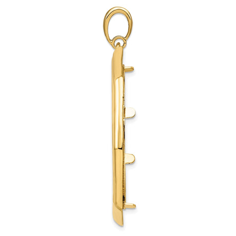 34 mm 14k Yellow Gold coin bezel for 34.2 mm Coin — alternate view