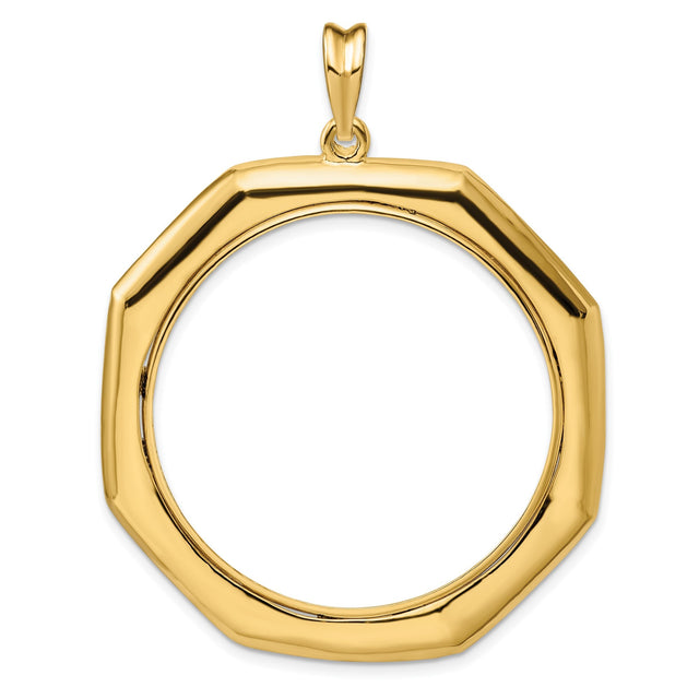 34 mm 14k Yellow Gold coin bezel for 34.2 mm Coin