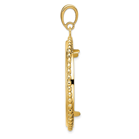 34 mm 14k Yellow Gold coin bezel for 34.2 mm Coin — alternate view