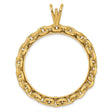 34 mm 14k Yellow Gold coin bezel for 34.2 mm Coin