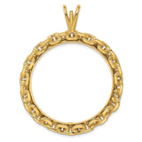 34 mm 14k Yellow Gold coin bezel for 34.2 mm Coin