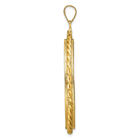 34 mm 14k Yellow Gold coin bezel for 34.2 mm Coin — alternate view
