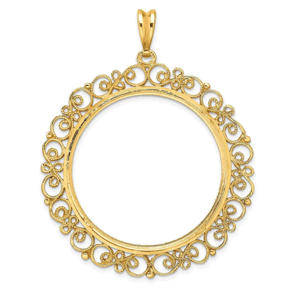 34 mm 14k Yellow Gold coin bezel for 34.2 mm Coin — additional image
