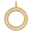 34 mm 14k Yellow Gold coin bezel for 34.2 mm Coin