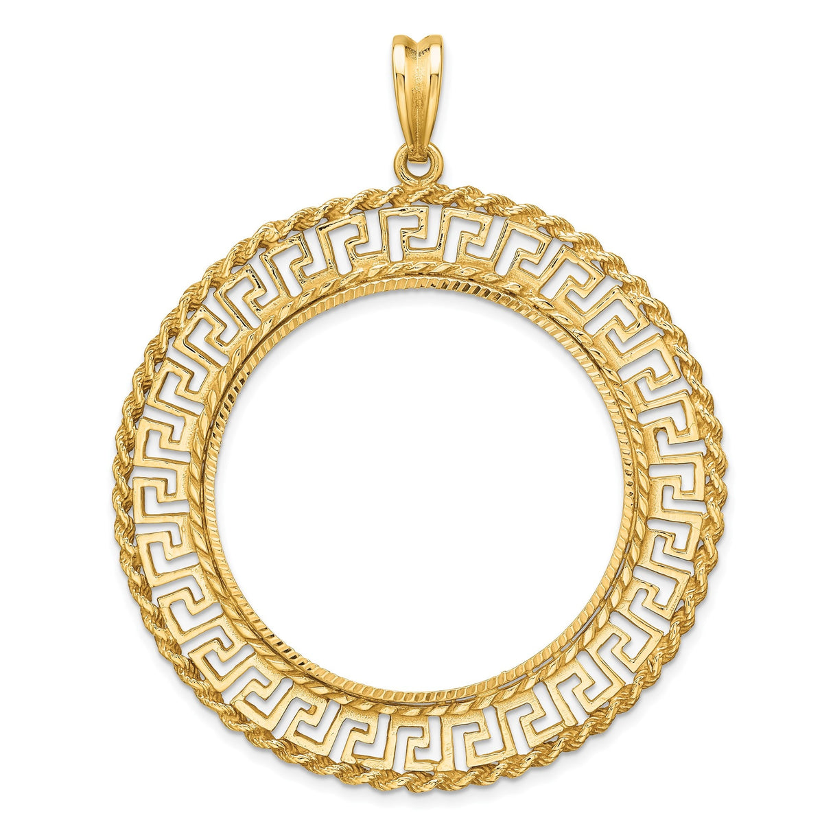 34 mm 14k Yellow Gold coin bezel for 34.2 mm Coin