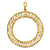 34 mm 14k Yellow Gold coin bezel for 34.2 mm Coin