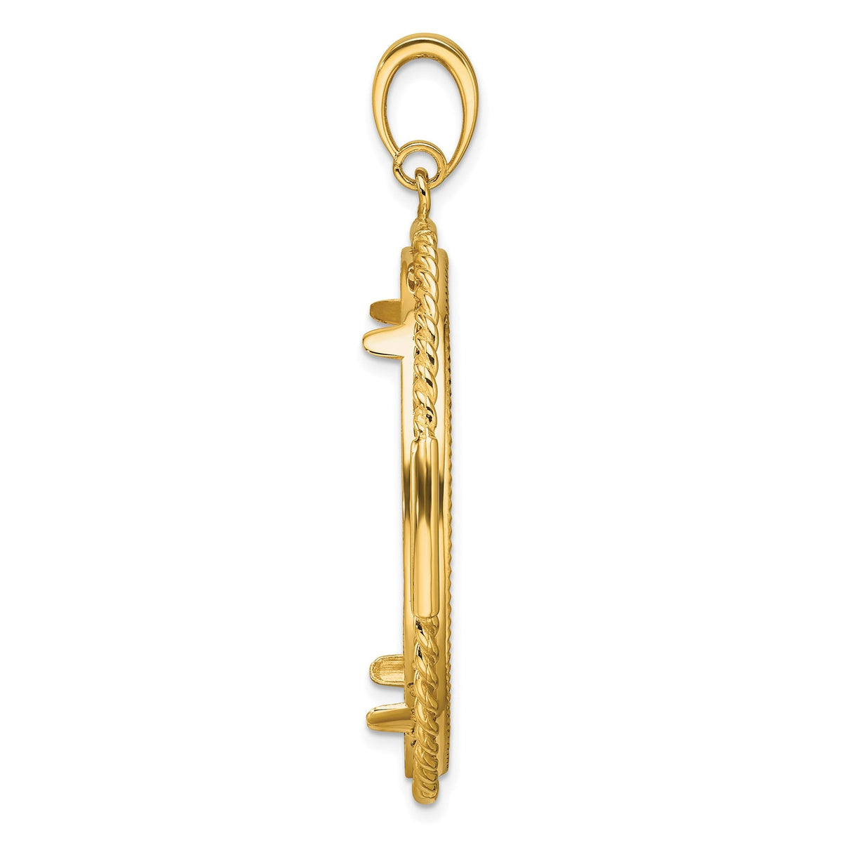 34 mm 14k Yellow Gold coin bezel for 34.2 mm Coin — alternate view