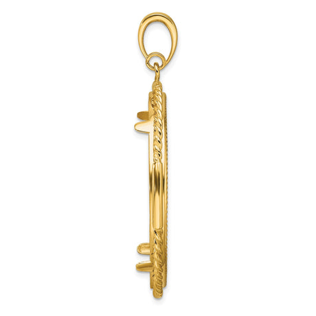 34 mm 14k Yellow Gold coin bezel for 34.2 mm Coin — alternate view