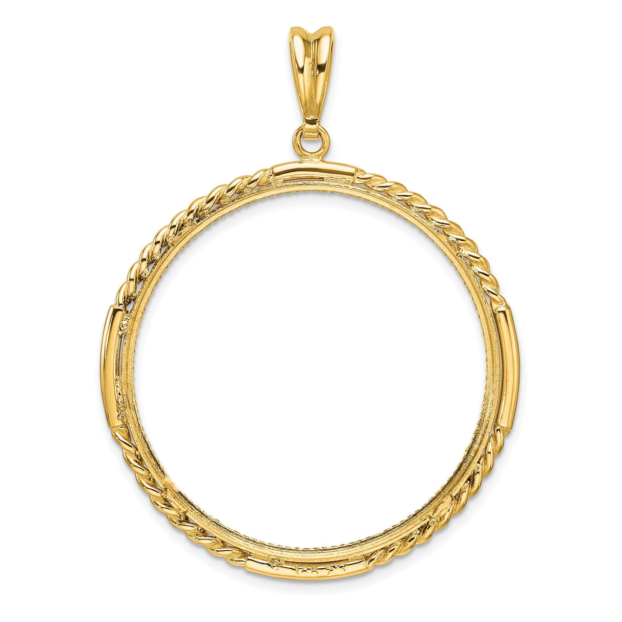34 mm 14k Yellow Gold coin bezel for 34.2 mm Coin — additional image