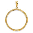 34 mm 14k Yellow Gold coin bezel for 34.2 mm Coin