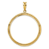 34 mm 14k Yellow Gold coin bezel for 34.2 mm Coin