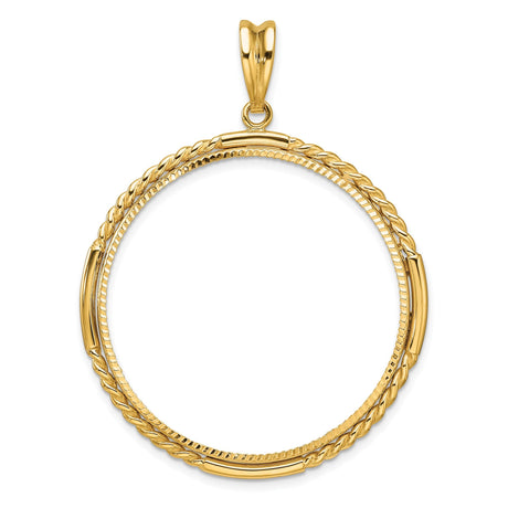 34 mm 14k Yellow Gold coin bezel for 34.2 mm Coin
