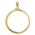 34 mm 10k Yellow Gold coin bezel for 34.2 mm Coin
