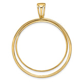 34 mm 14k Yellow Gold coin bezel for 34.2 mm Coin