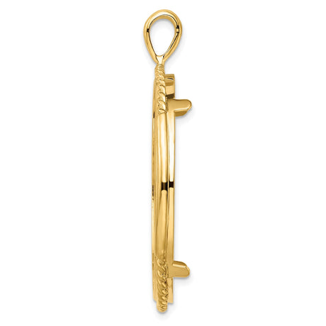 34 mm 14k Yellow Gold coin bezel for 34.2 mm Coin — alternate view