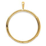 34 mm 14k Yellow Gold coin bezel for 34.2 mm Coin