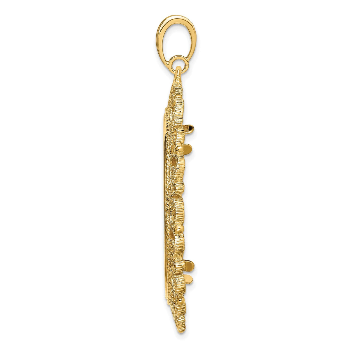 34 mm 14k Yellow Gold coin bezel for 34.2 mm Coin — alternate view