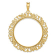 34 mm 14k Yellow Gold coin bezel for 34.2 mm Coin