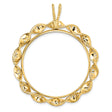 34 mm 14k Yellow Gold coin bezel for 34.2 mm Coin