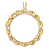 34 mm 14k Yellow Gold coin bezel for 34.2 mm Coin