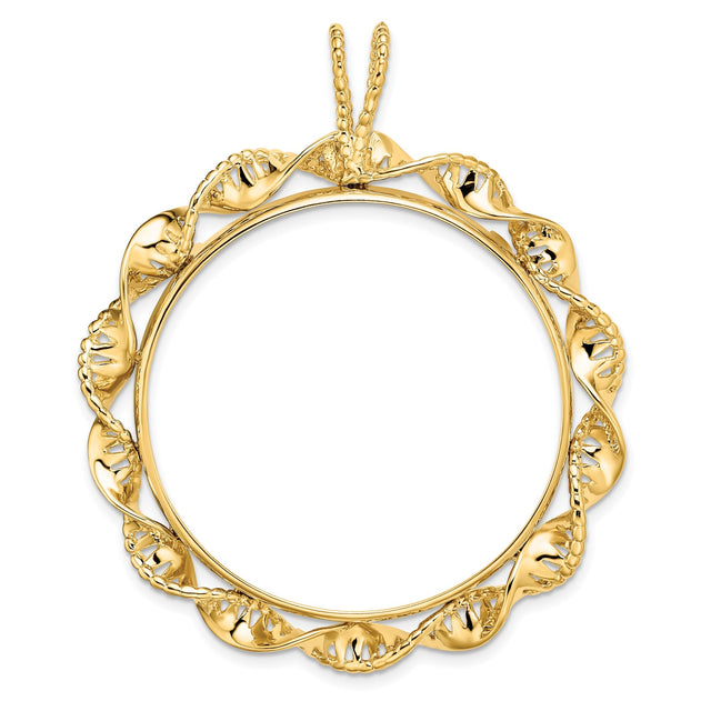 34 mm 14k Yellow Gold coin bezel for 34.2 mm Coin