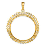 34 mm 14k Yellow Gold coin bezel for 34.2 mm Coin