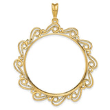 34 mm 14k Yellow Gold coin bezel for 34.2 mm Coin — additional image