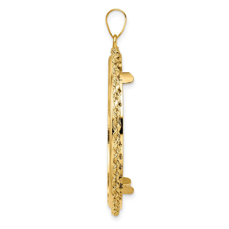 34 mm 14k Yellow Gold coin bezel for 34.2 mm Coin — alternate view