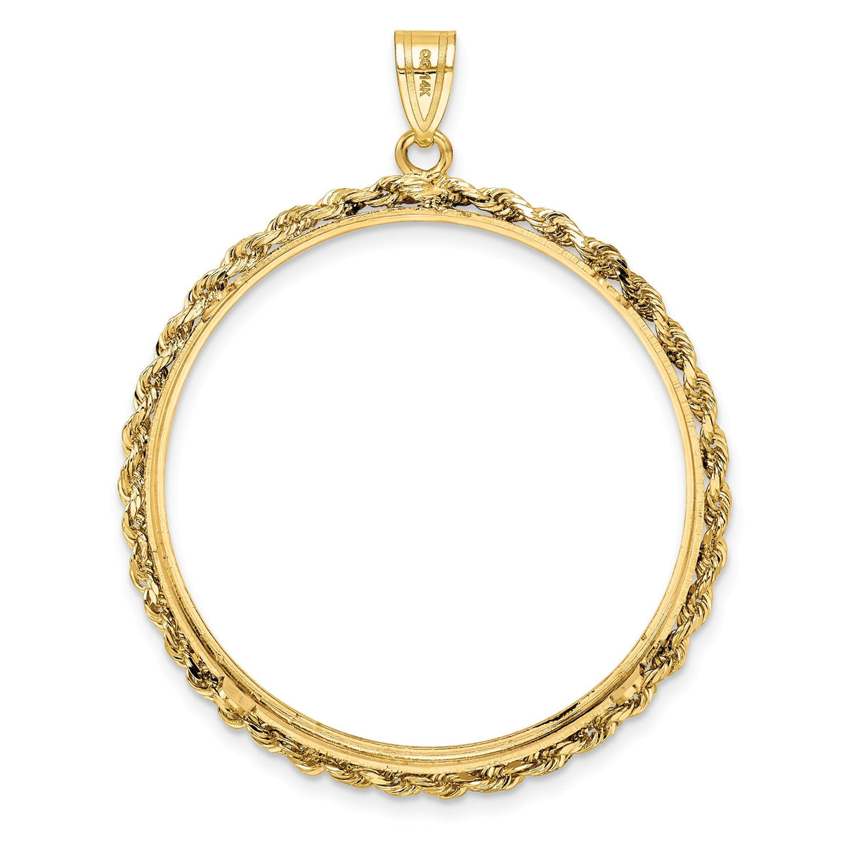 34 mm 14k Yellow Gold coin bezel for 34.2 mm Coin — additional image