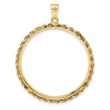 34 mm 14k Yellow Gold coin bezel for 34.2 mm Coin — additional image